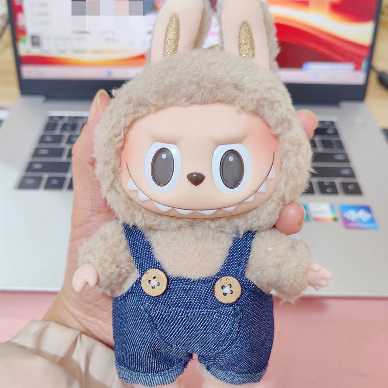 17cm Labubu Keychain Outfit - Cute Clothes Set for Blind Box Doll Change Fashion