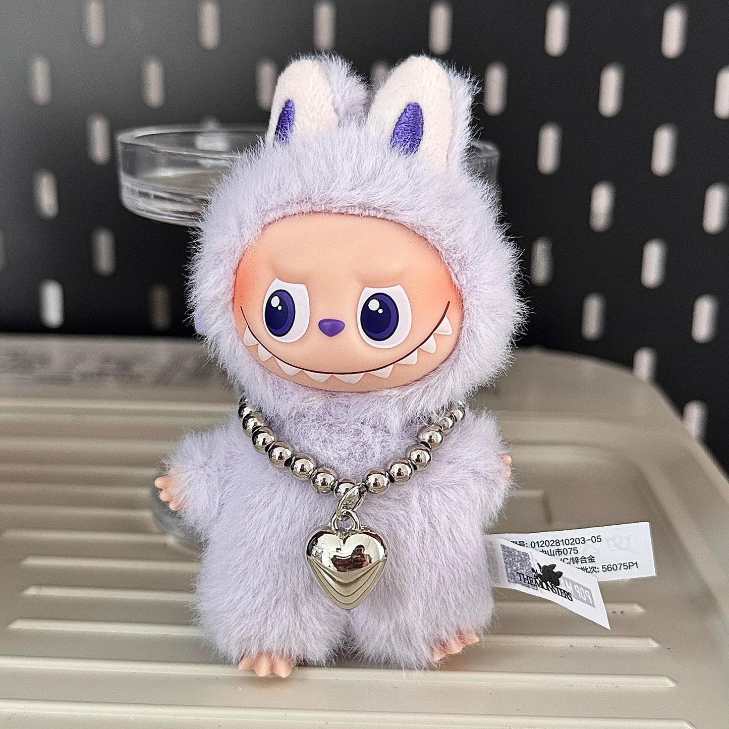 Labubu 4.0 Heart Code Accessories | 26-Letter Pearl Necklace & Mini Nose Decoration for Mini LABUBU Doll Clothing