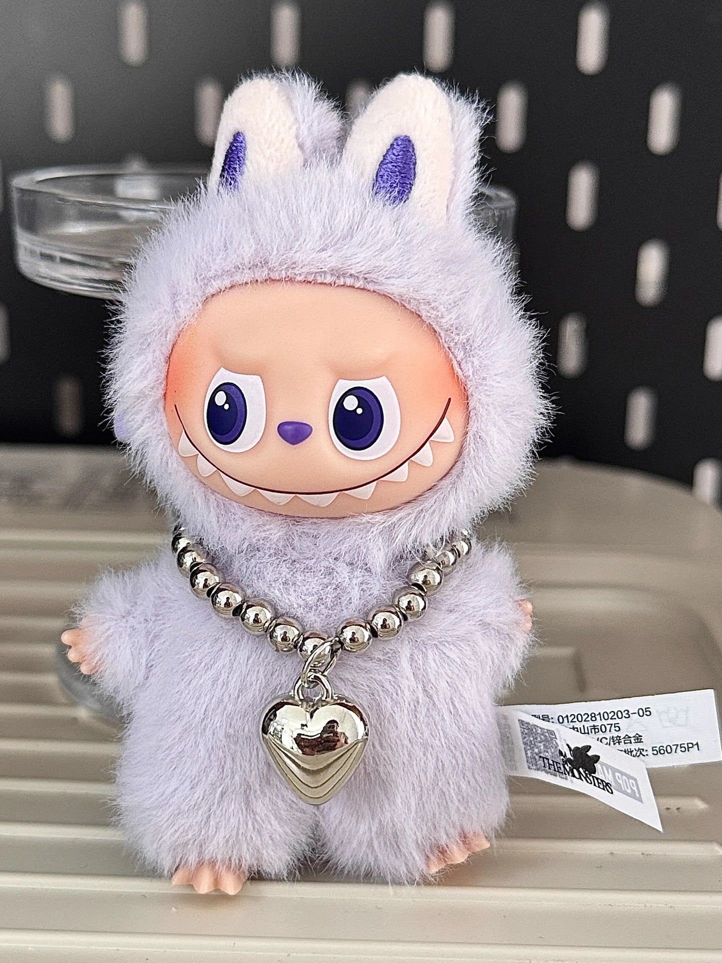 Labubu 4.0 Heart Code Accessories | 26-Letter Pearl Necklace & Mini Nose Decoration for Mini LABUBU Doll Clothing