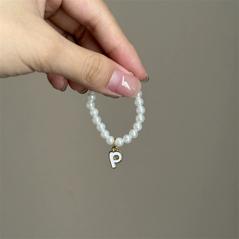 Labubu Series 4 Pearl Letter Necklace - Mini Accessory for Doll Clothes