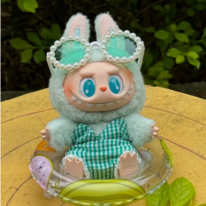 Labubu Series 2 Sitting Party Swimsuit - Cute Cartoon Onesie for Plush Vinyl Doll Summer