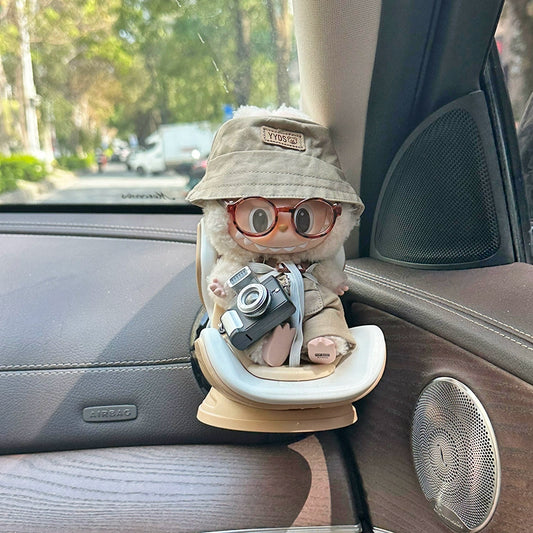 POP MART Labubu Car Air Vent Clip - Secure Holder for 17cm Vinyl Figures | Dashboard/Seat Decoration (Not a Safety Seat)