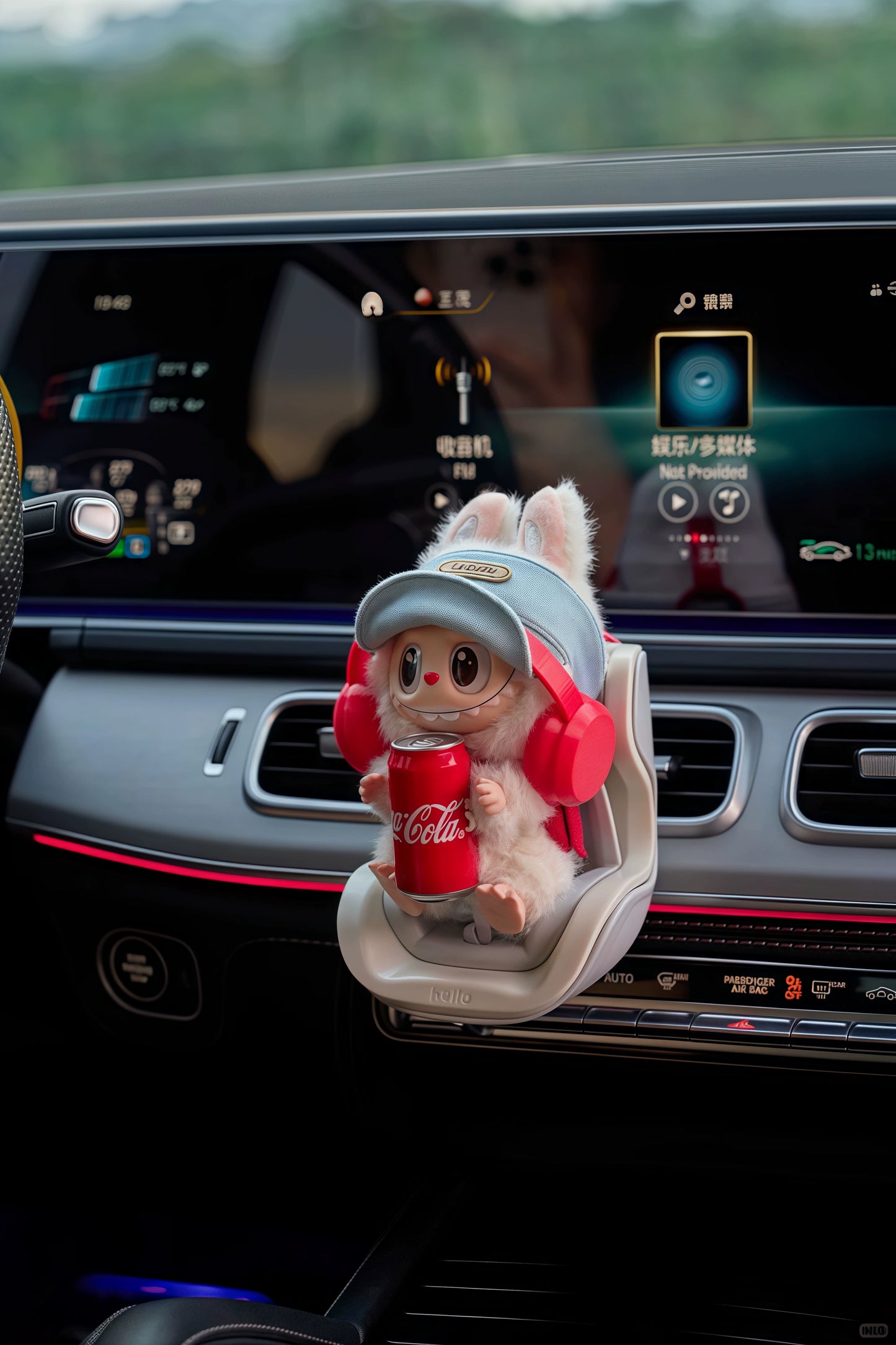 Labubu Sitting Party Car Vent Clip - Series 1/2/3 Air Freshener Decor for Vehicle
