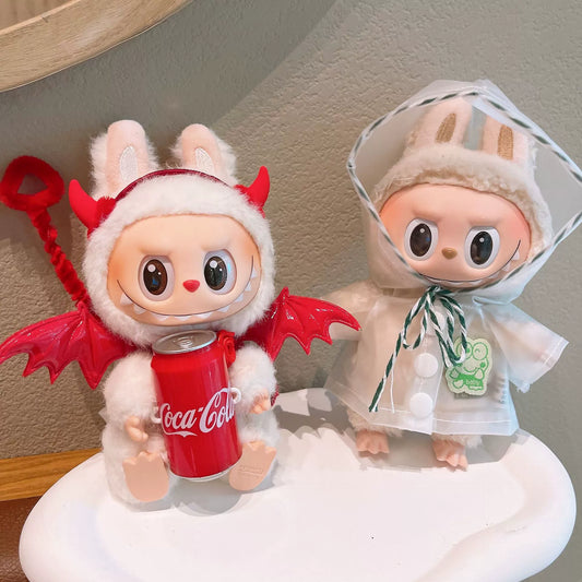 New Labubu Devil Wings Outfit - Red Demon Costume for Series 1/2/3 Doll Clothes Fashion