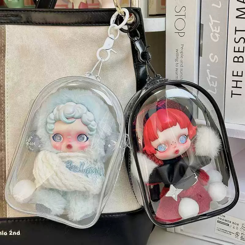 PVC Transparent Crossbody Bag | Dust-Proof Display Storage for Labubu & Cotton Dolls