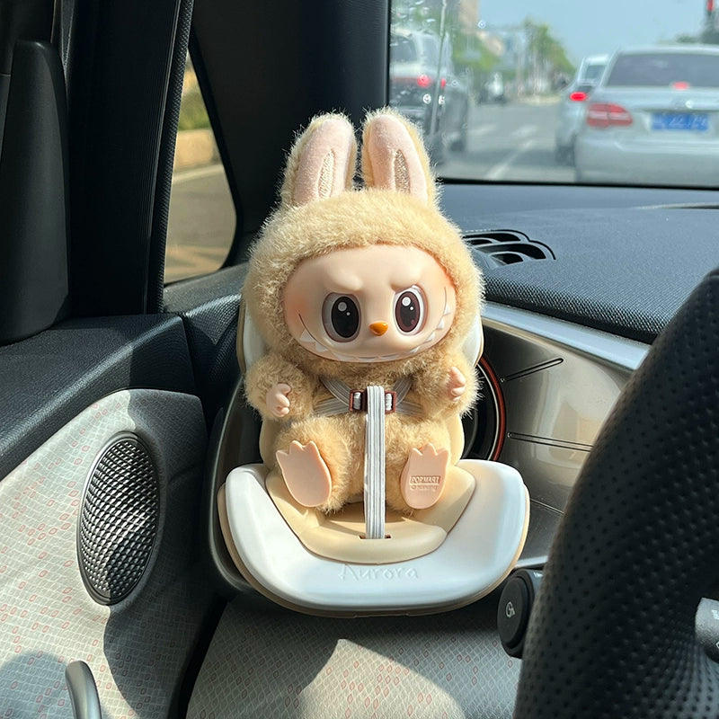 POP MART Labubu Car Air Vent Clip - Secure Holder for 17cm Vinyl Figures | Dashboard/Seat Decoration (Not a Safety Seat)