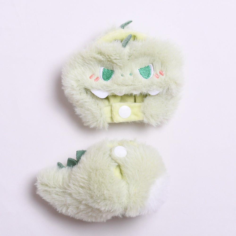 17cm Labubu 1st-2nd Gen Keychain Clothes Only | Multi-Animal Theme Replacement Outfit Set (Shrimp, Bee, Blue Shark, Green Dinosaur) for Vinyl/Plush Dolls