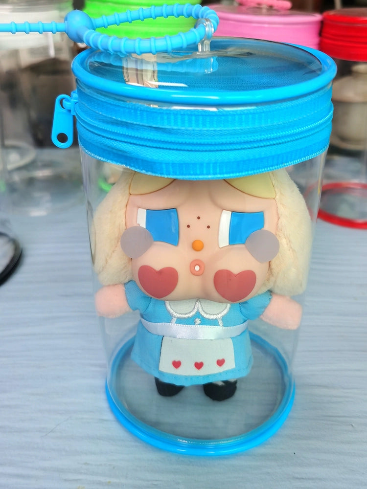 2025 New Pop Mart Labubu x CRYBABY Acrylic Mini Can Bag | Clear Dust-Proof Storage & Display Case with Detachable Shoulder Strap | Fits Labubu Gen 1-2, Sitting Party & CRYBABY