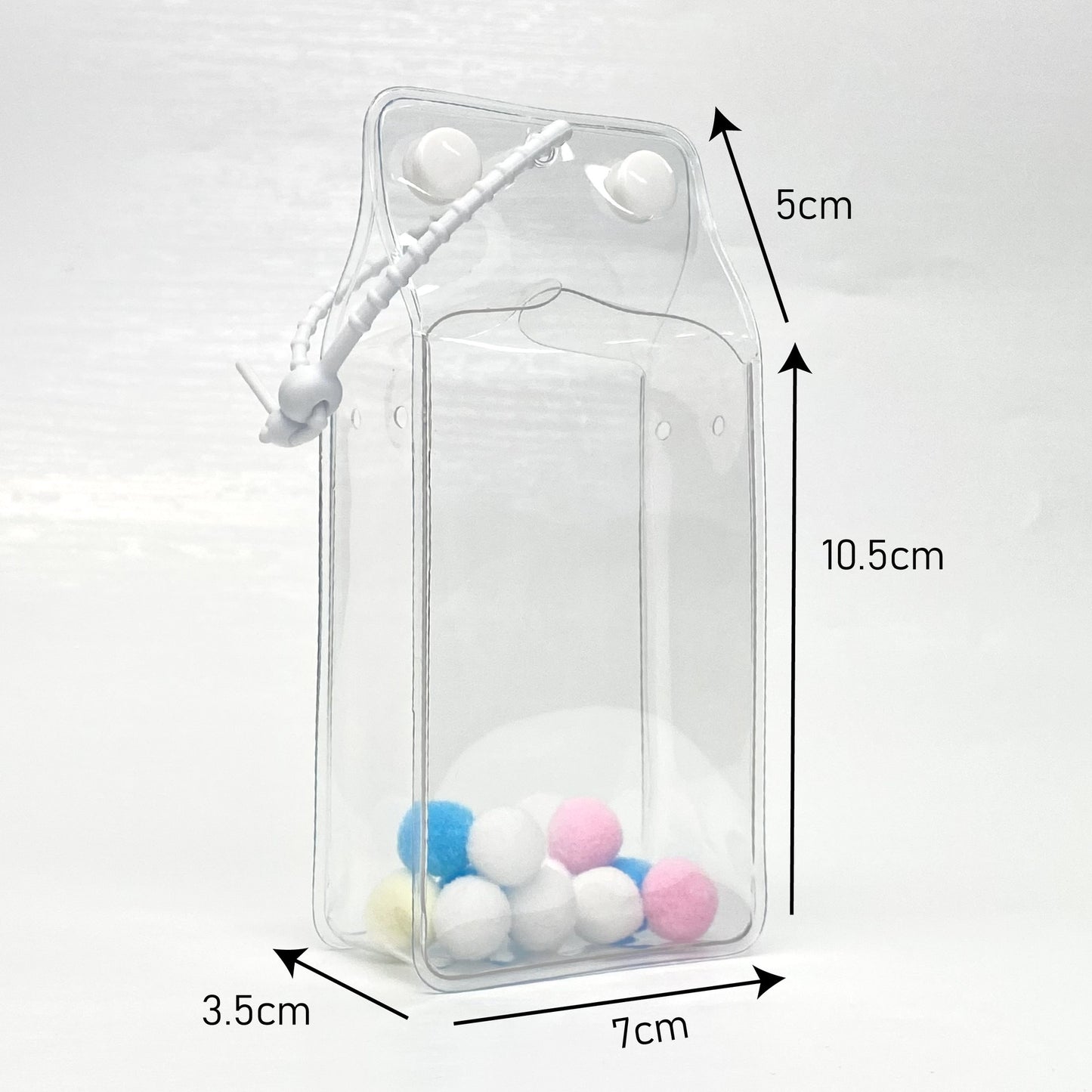 10.5cm Labubu 4th Gen Heart Code Mini Doll Carrier | Milk Carton Style Storage Bag & Protective Cover for 10cm Vinyl Charms