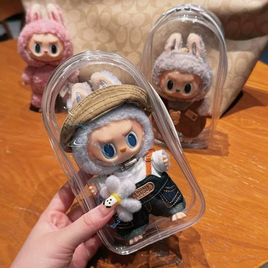 PVC Transparent Crossbody Bag | Dust-Proof Display Storage for Labubu & Cotton Dolls