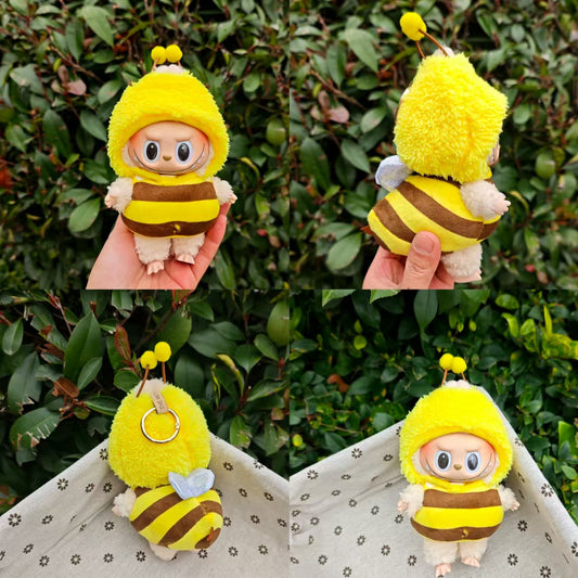 17cm Labubu 1st-3rd Gen Keychain Clothes | Dress, Sweater, Overalls & T-Shirt Collection | Complete Replacement Outfit Set for Plush/Vinyl Dolls