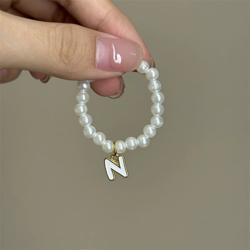 Labubu Series 4 Pearl Letter Necklace - Mini Accessory for Doll Clothes
