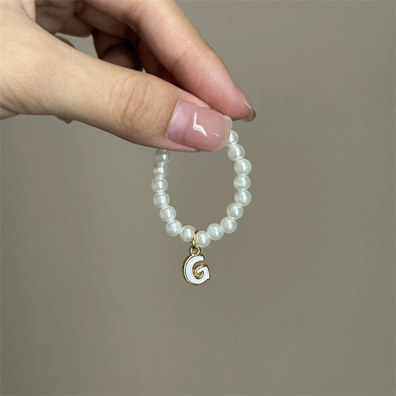 Labubu Series 4 Pearl Letter Necklace - Mini Accessory for Doll Clothes