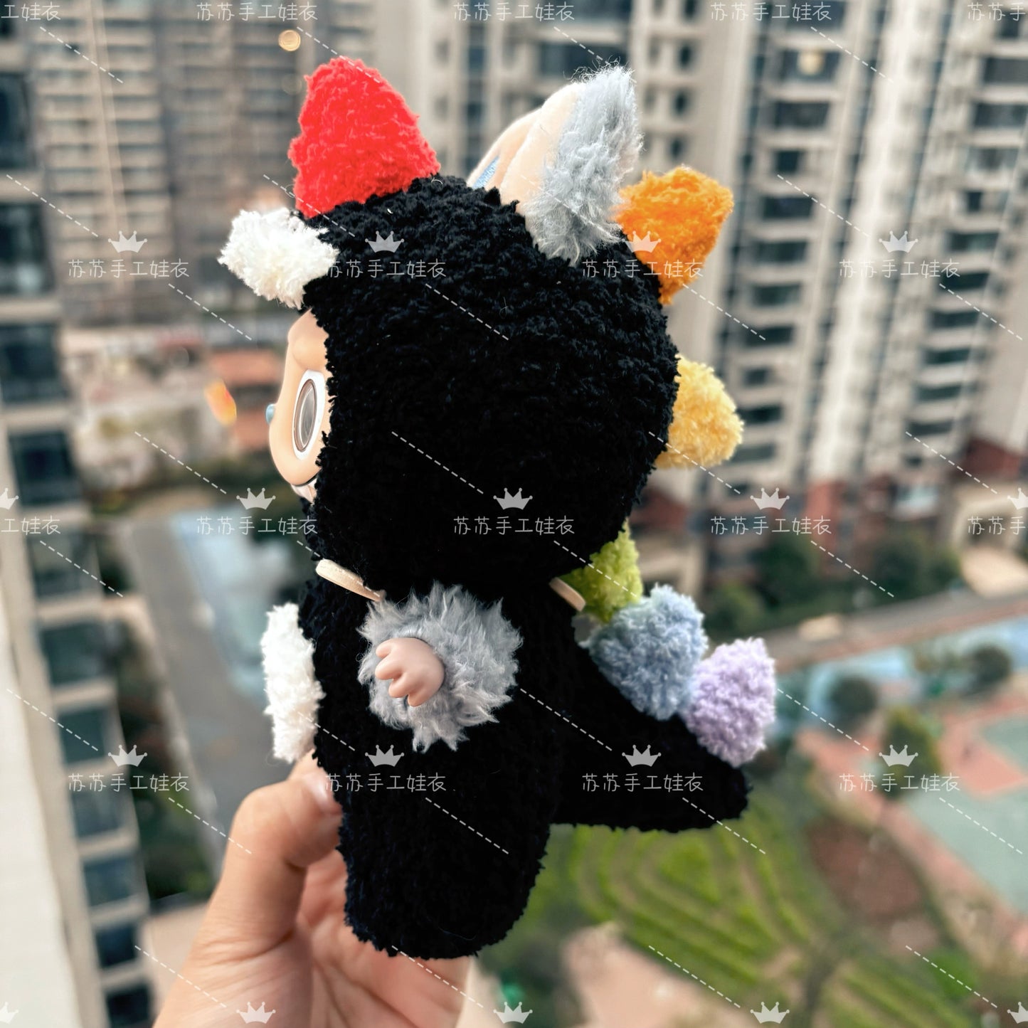 17cm Labubu Blind Box Figure | Vinyl & Plush Doll with Dinosaur Outfit