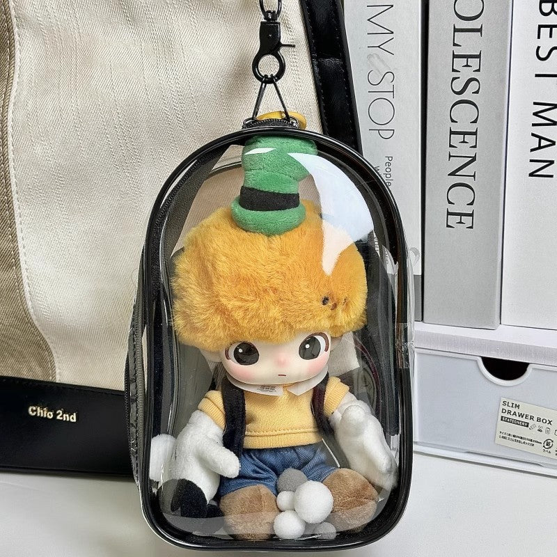 POP MART DIMOO Case - 18cm Dustproof Carrier for Vinyl & Cotton Doll
