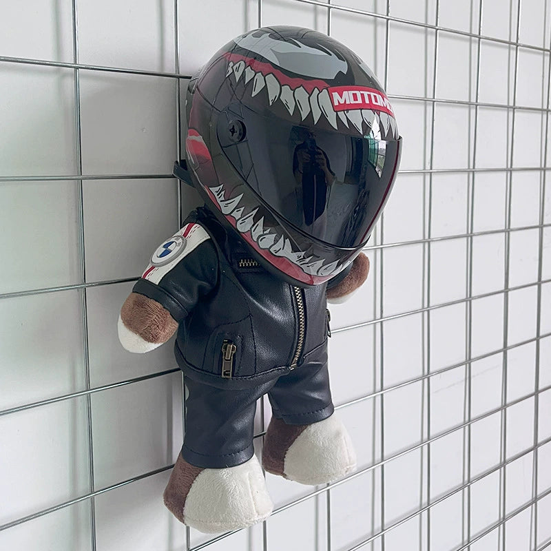 Labubu Motorcycle Helmet for Vinyl Figure - Cool Electric Bike Accessory for Blind Box Doll