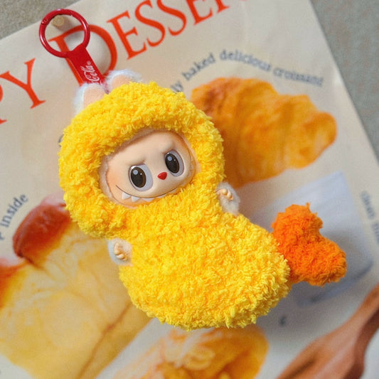 17cm Labubu Hand-Knitted Outfit - Crochet Wool Clothes for Vinyl Doll Custom Wear