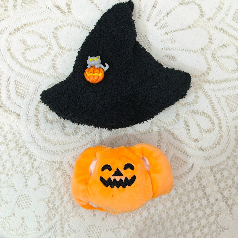 POP MART Labubu Halloween Pumpkin Outfit - Vinyl Doll Costume for Spooky Party