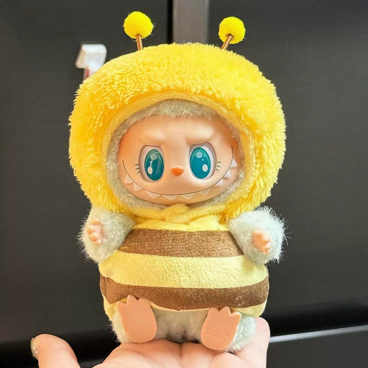 POP MART Labubu Doll Clothes Set - Bee & Fried Shrimp Outfits for Generation 1/2/3 Vinyl Figures 17cm (No Doll Included)