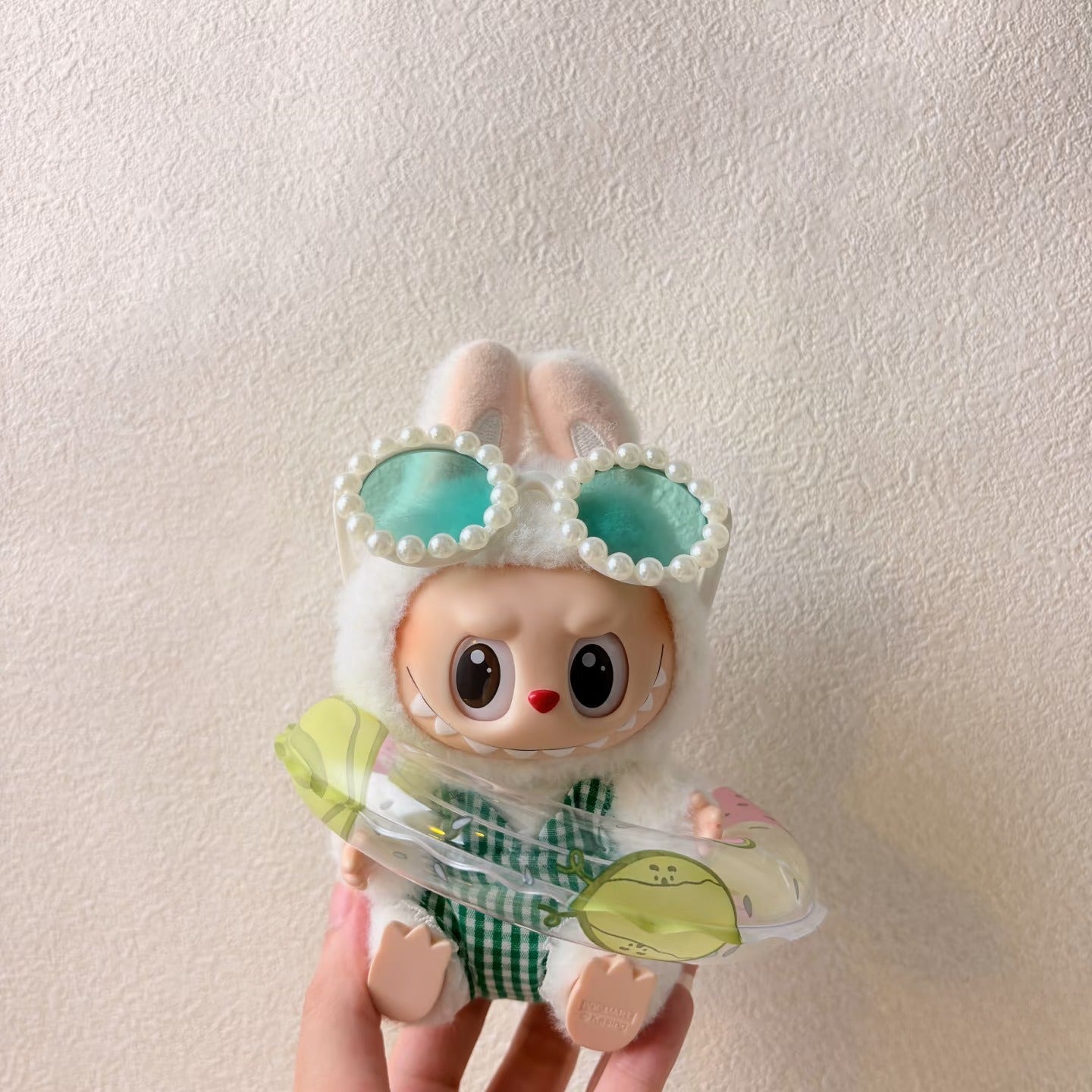 17cm Labubu Dopamine Swimsuit - Summer Outfit for Series 1/2/3 Vinyl Doll Clothes