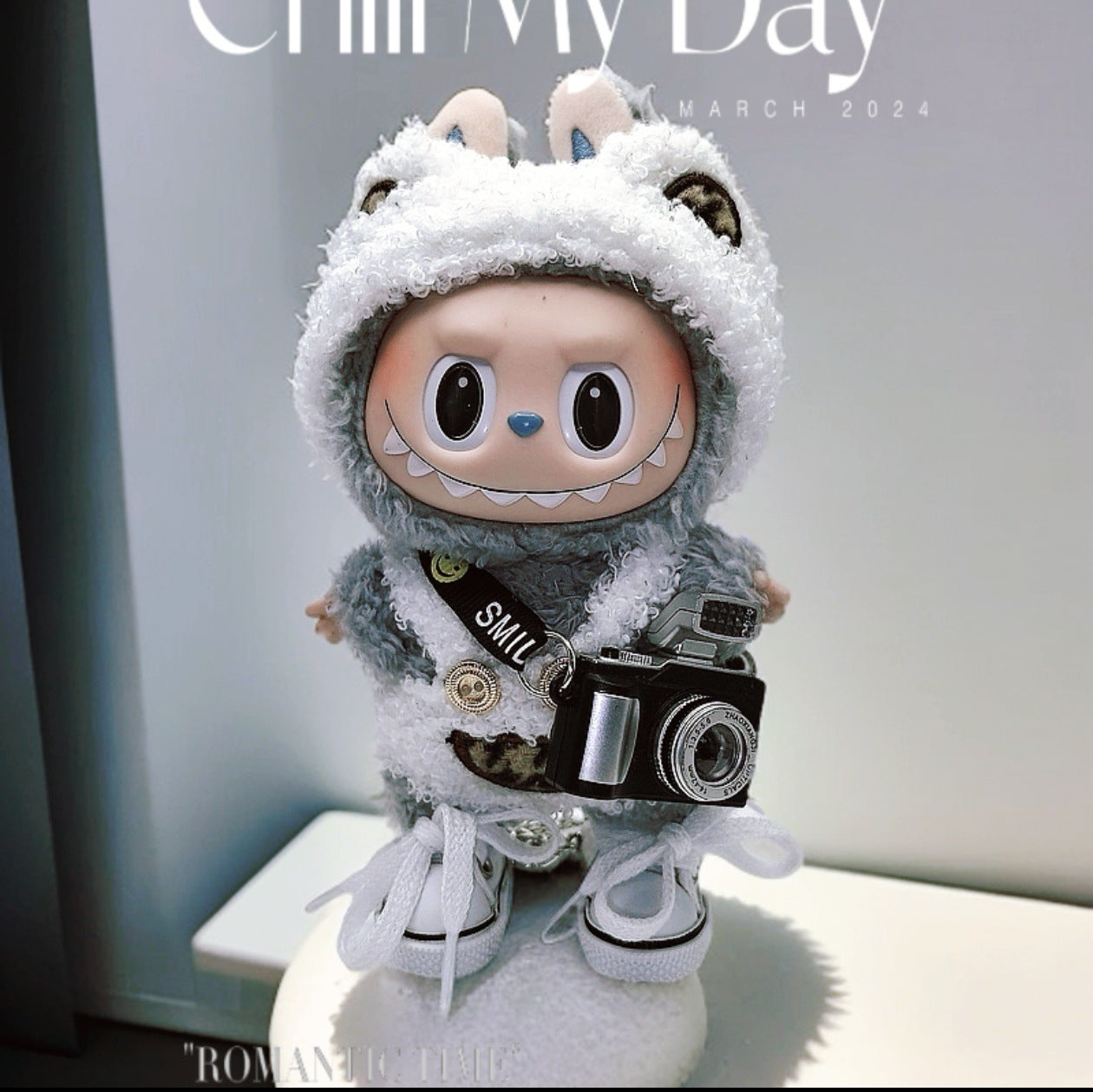 Labubu Series 1/2 Macaron Outfit - Cute Birthday Sheep Clothes for Sitting Doll