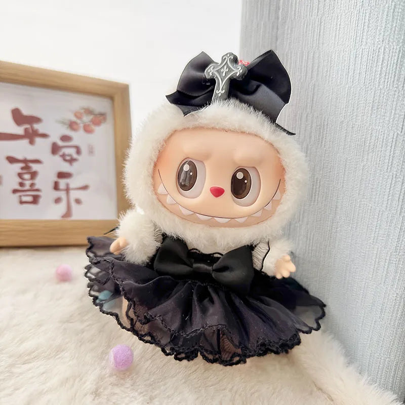Labubu Halloween Outfit - Devil & Angel Set for Keychain Doll Clothes