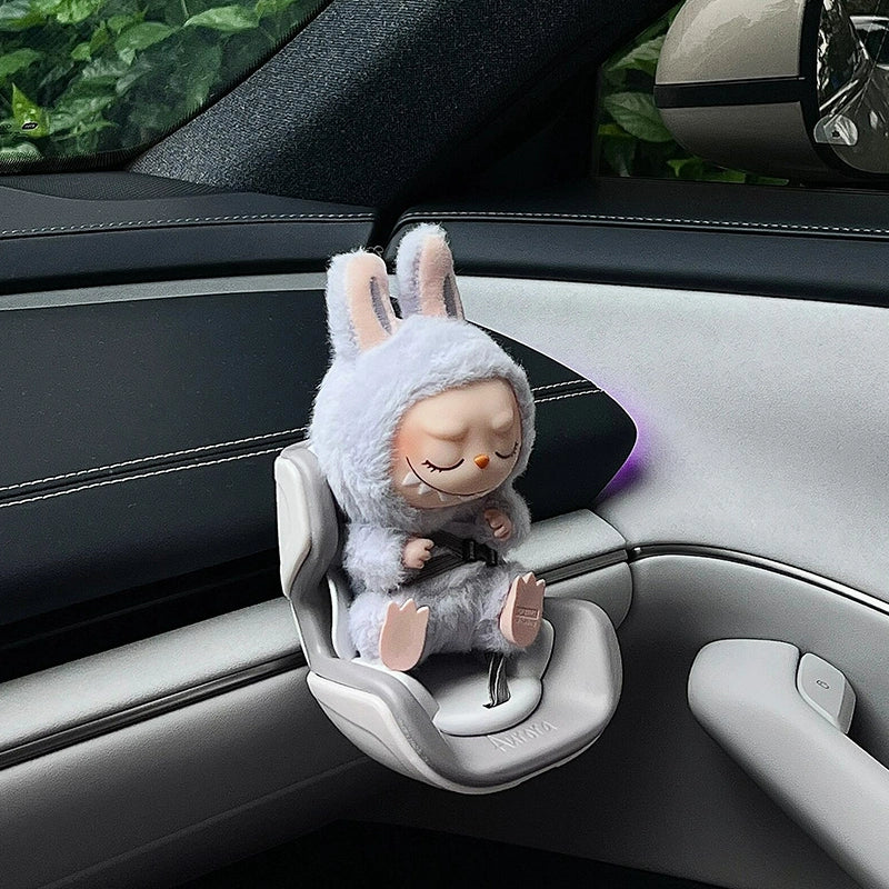 Labubu Car Ornament | Air Vent Clip, Dashboard & Safety Seat Decor – Essential In-Car Accessories