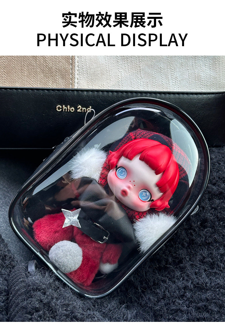 New SP Winter Sonata Protective Case - 15cm Carrier for Labubu Sitting Party Doll