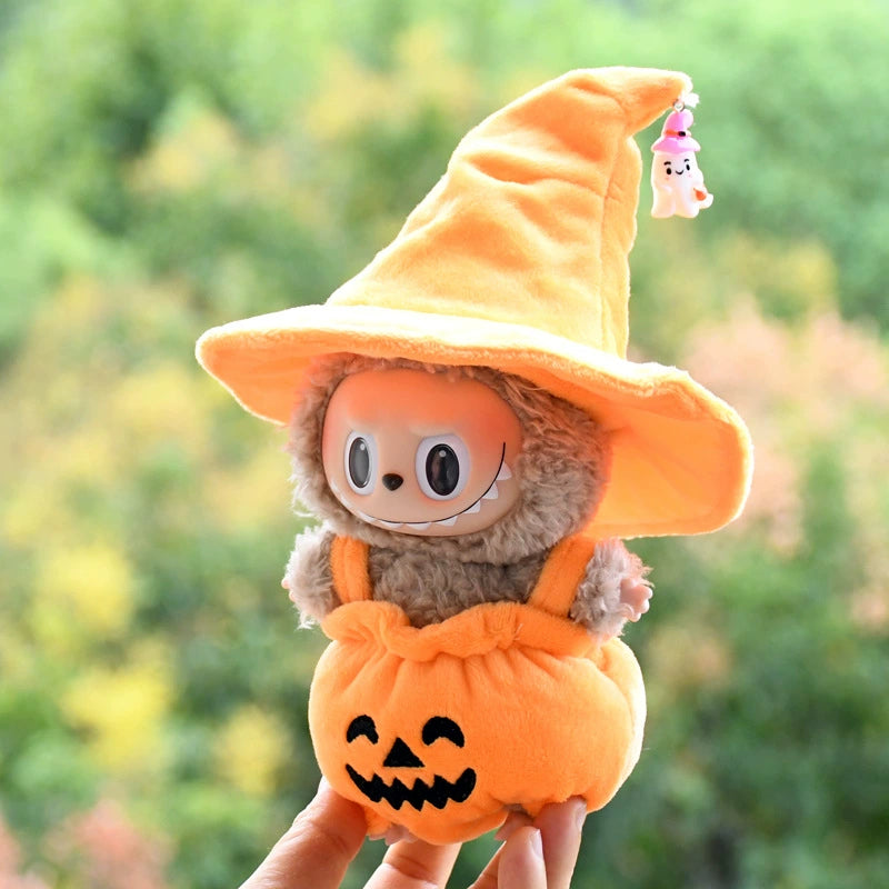 Mystery Labubu Halloween Box - Surprise Pumpkin Costume with Hat (Fits Gen1-2)