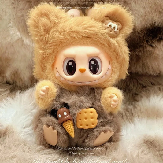 Labubu 1st-2nd Gen Sitting Party Doll Clothes | Macaron Style Outfit Set | Cute Apparel for Blind Box Figurines
