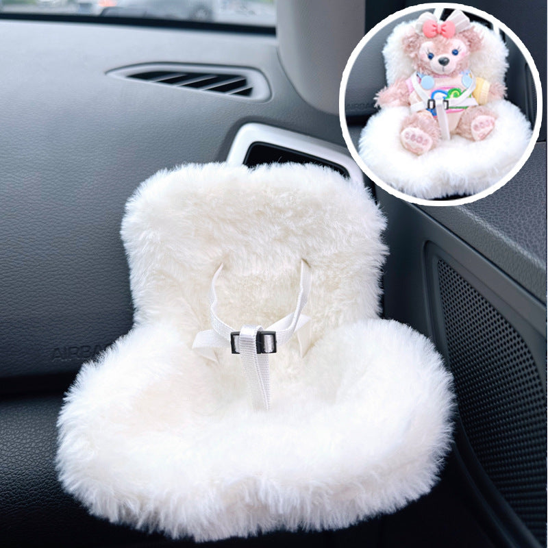 POP MART Labubu Pink Plush Car Decor - Cute Air Vent Clip-On Plushie for Vehicle Interior | Non-Slip Dashboard/Seat Decoration