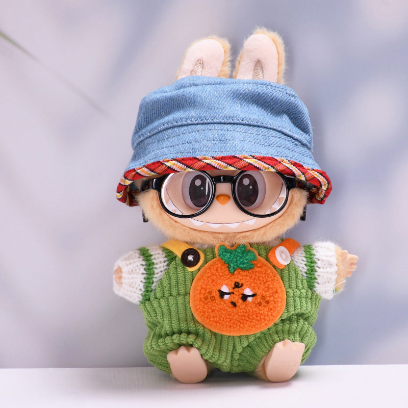 Labubu Series 2 Sitting Party Overalls Set - Halloween Outfit for Keychain Doll Clothes