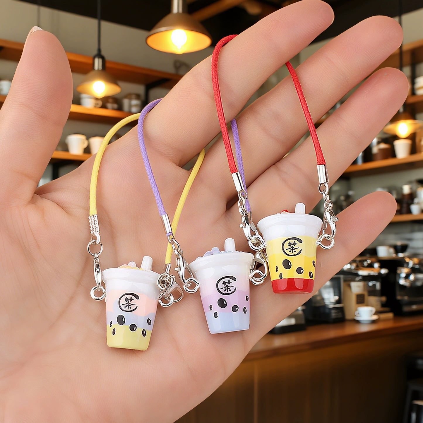 Dollhouse Miniature Bubble Tea Cup Model | DIY Pendant, Scene Accessory for OB11 Dolls