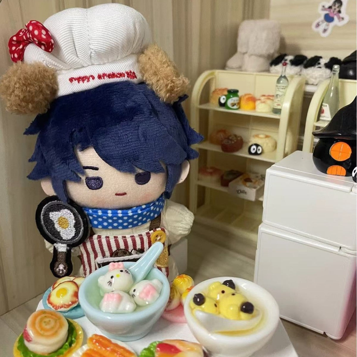 17cm Labubu Chef Outfit - Cute Kitchen Costume w/ Hat for Cotton Doll Clothes