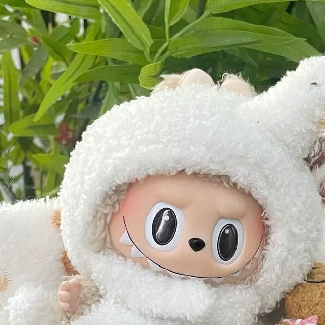 17cm Labubu 2025 New White Swan Outfit Set | High-Quality Vinyl Clothes Only for Collectible Dolls
