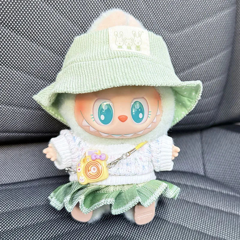 NEW Labubu Keychain Outfit - Sweater+Hat Set Fits Gen1/2/3 (No Doll)
