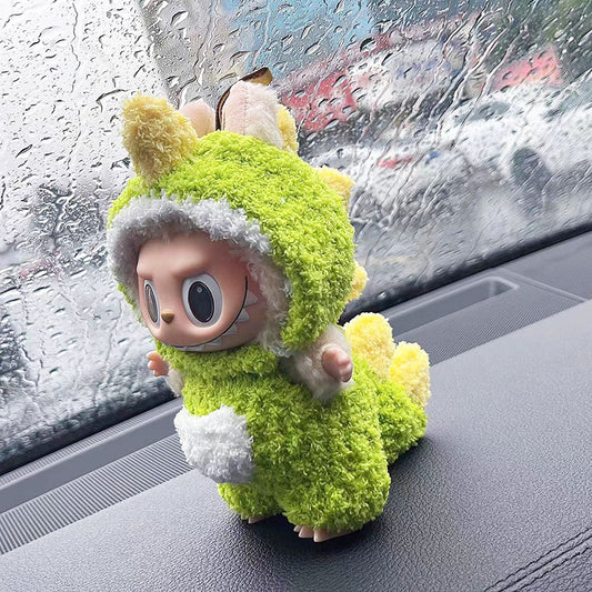 17cm Labubu Blind Box Changeable Clothing | Pure Handmade Series Little Dinosaur Onesie Set