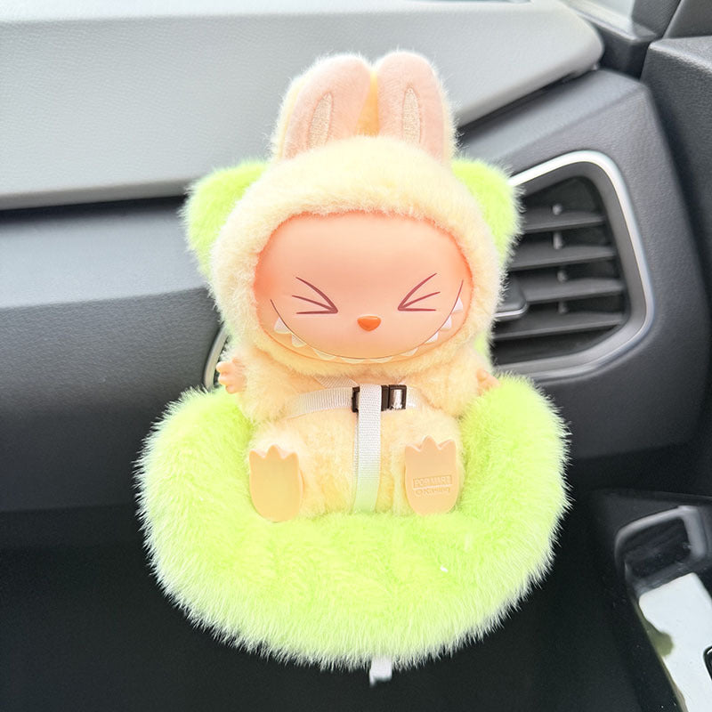 LABUBU Safety Seat | Charm Accessory for Car & Sofa | Aromatherapy Ornament Decor