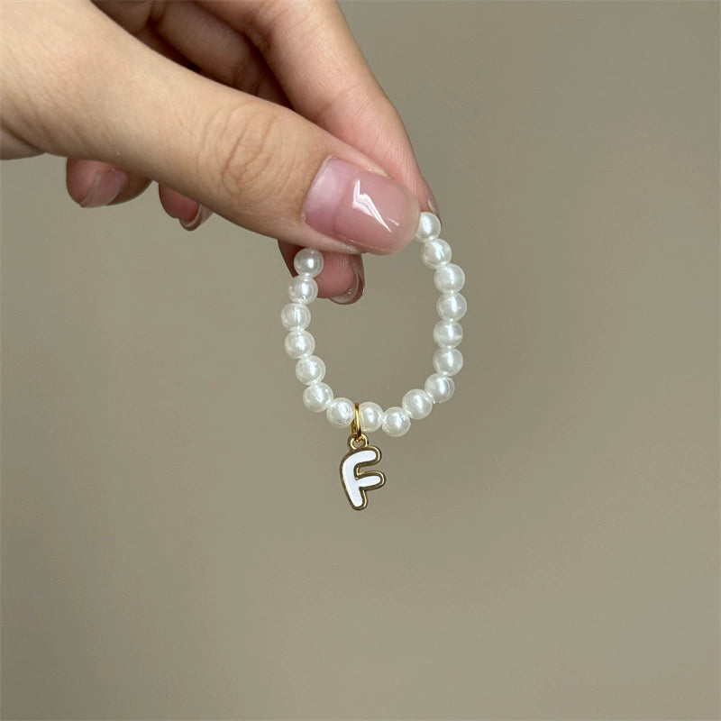 Labubu Series 4 Pearl Letter Necklace - Mini Accessory for Doll Clothes
