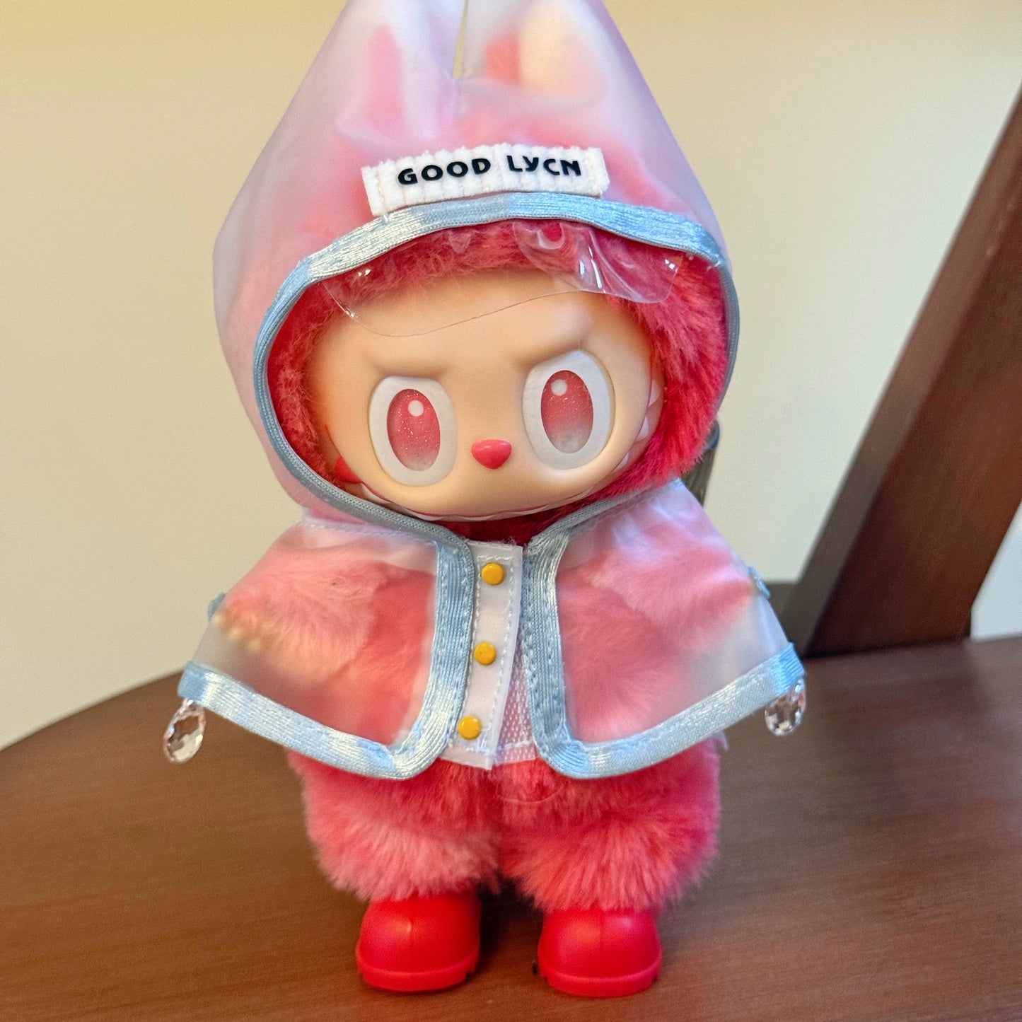 POP MART Labubu Doll Clothes 17cm - Raincoat Outfit for Generation 1/2/3 Vinyl Figures (No Doll/Boots Included) - Blind Box Accessory