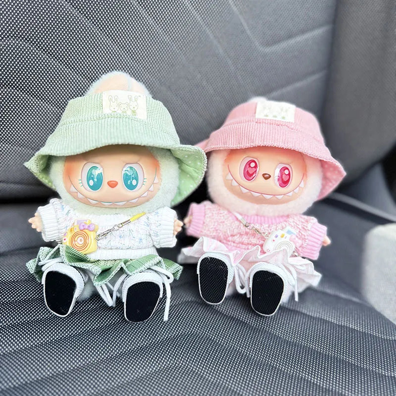 NEW Labubu Keychain Outfit - Sweater+Hat Set Fits Gen1/2/3 (No Doll)