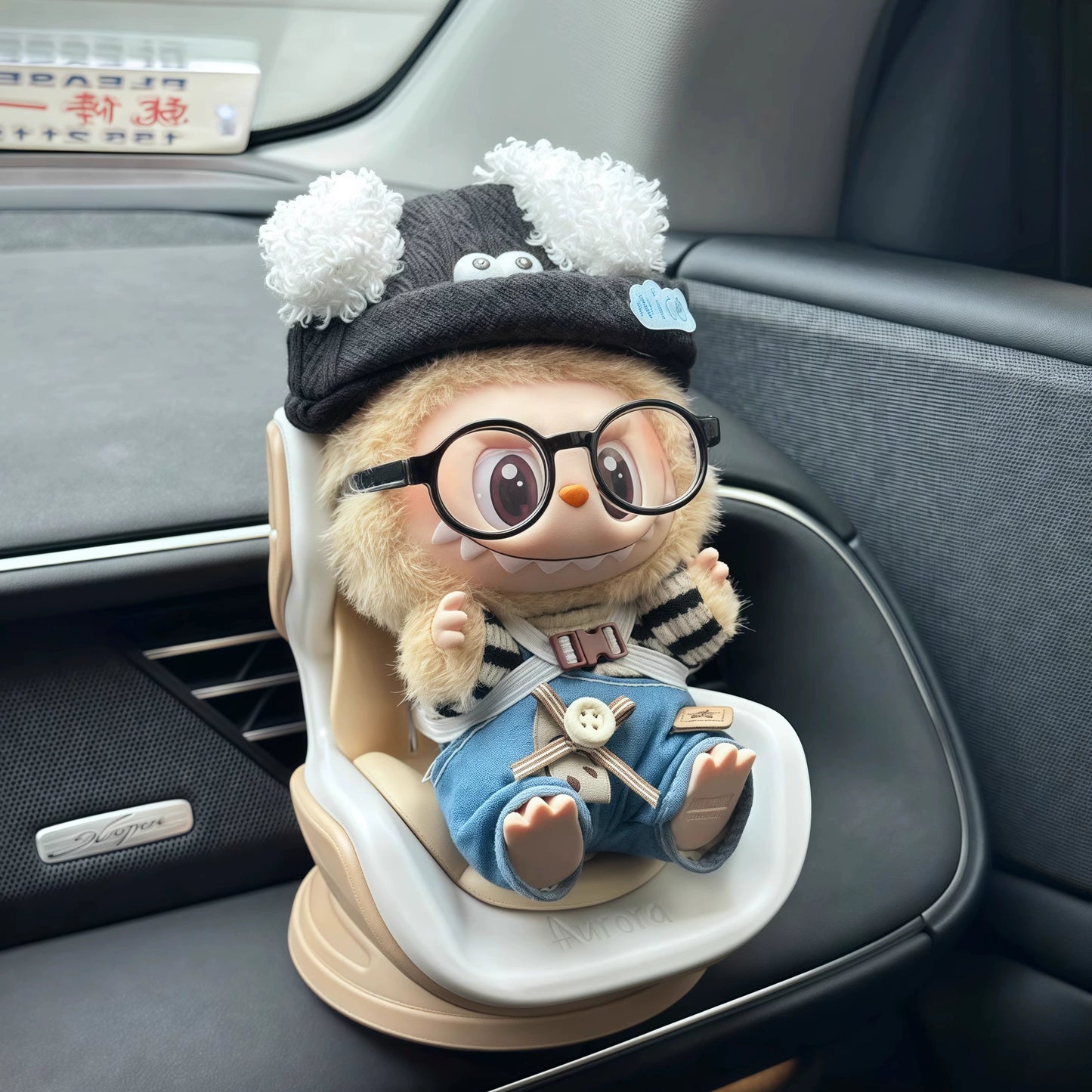 Labubu Sitting Party Car Vent Clip - Series 1/2/3 Air Freshener Decor for Vehicle