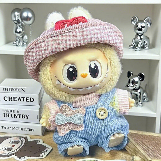 17cm Labubu Dopamine Style Doll Outfit Set | Cute Little Star Design | Replacement Clothes for Plush/Vinyl Figures