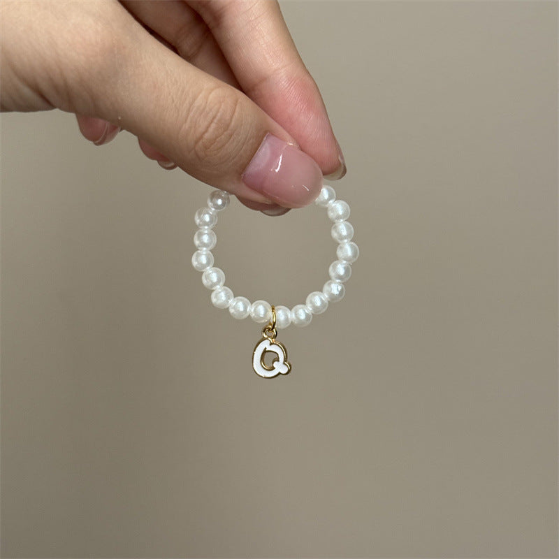 10.5cm Labubu 4th Gen Blind Box Mini Keychain Charms | 26-Letter Alphabet Pearl Necklace Accessory Set | Replacement Clothes Accessories for Collectible Vinyl/Plastic Dolls