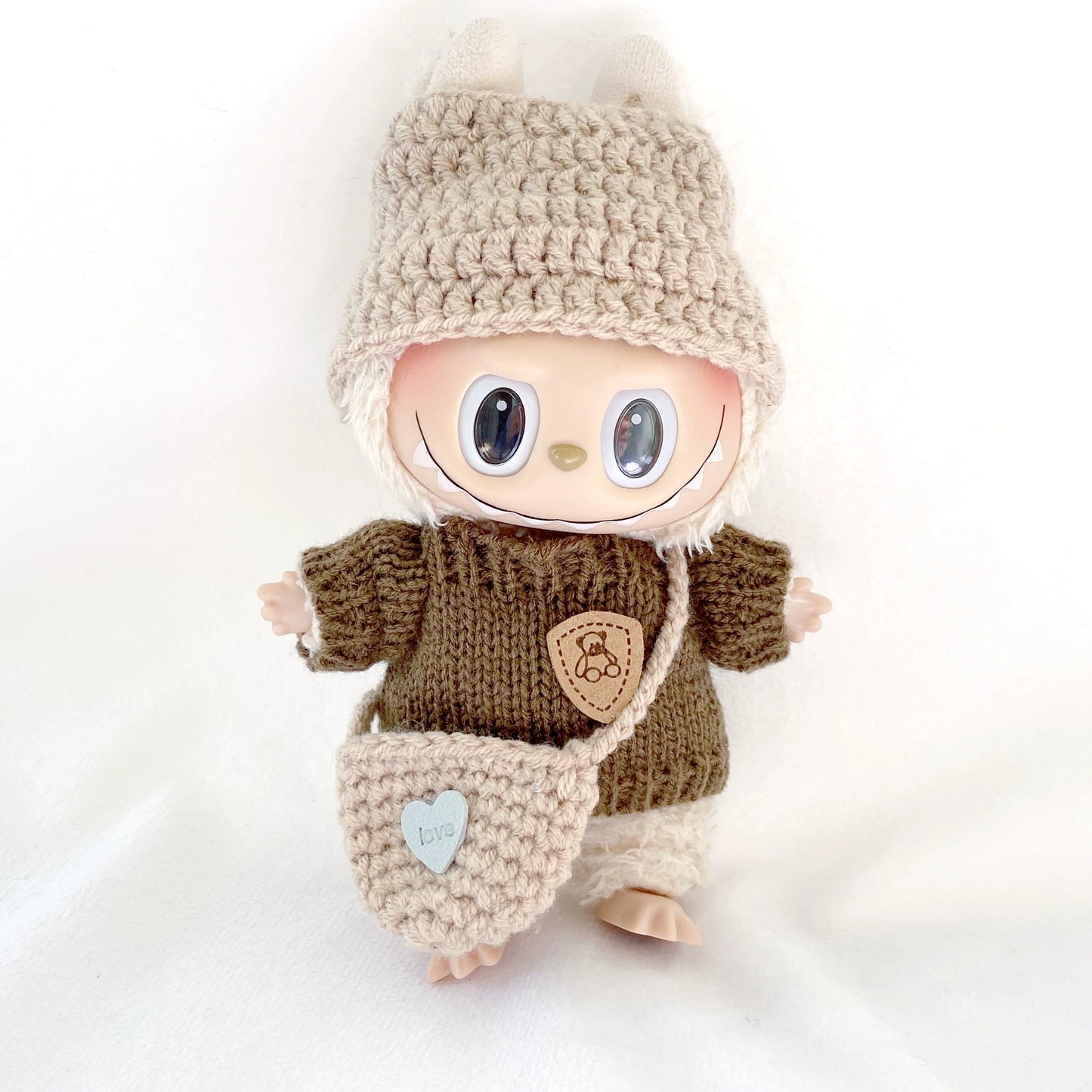 17cm Labubu 1st-3rd Gen Keychain Doll Clothes | Casual Replacement Outfit Set | Fits Plush Charms