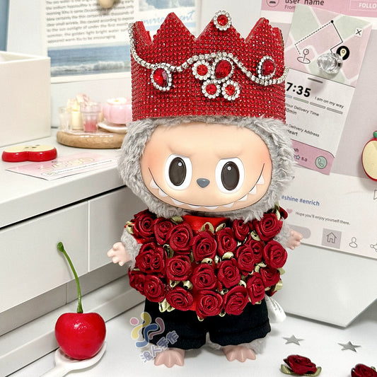 17cm Labubu GD Style Suit Set - G-Dragon Inspired Outfit for Series 1/2/3 Vinyl Doll