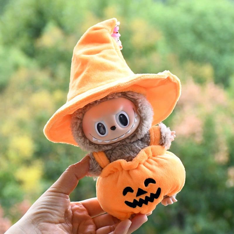 Mystery Labubu Halloween Box - Surprise Pumpkin Costume with Hat (Fits Gen1-2)