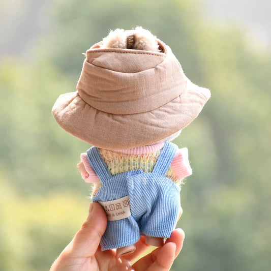 POP MART Labubu Doll Clothes - Color Knit Sweater Set w/Keychain for 17cm Figures (No Doll Included)