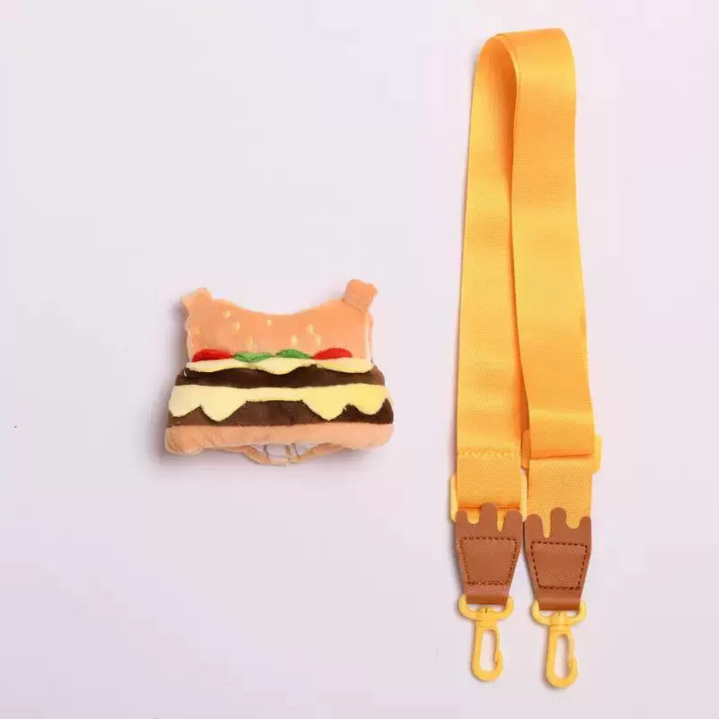 POP MART Labubu Doll Clothes - Hamburger Takeout Bag Outfit for 17cm Figures (No Doll Included) | Fast Food Costume
