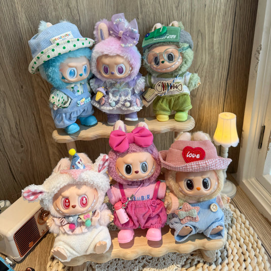 NEW Labubu 17cm Clothes Set Outfit Fits Gen1/2/3 Dolls